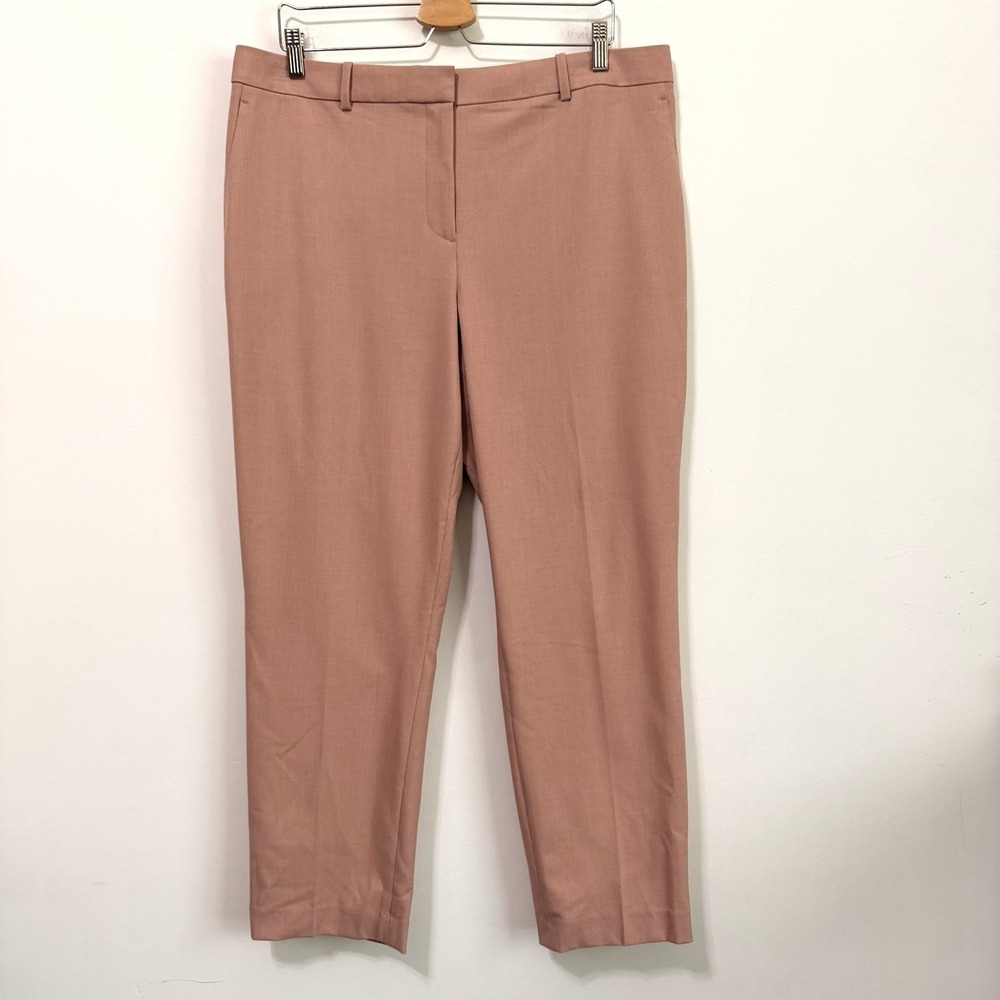 Ann Taylor Trousers Pants 14 The Ankle Curvy 37x28 Career Pink Mid Rise NEW